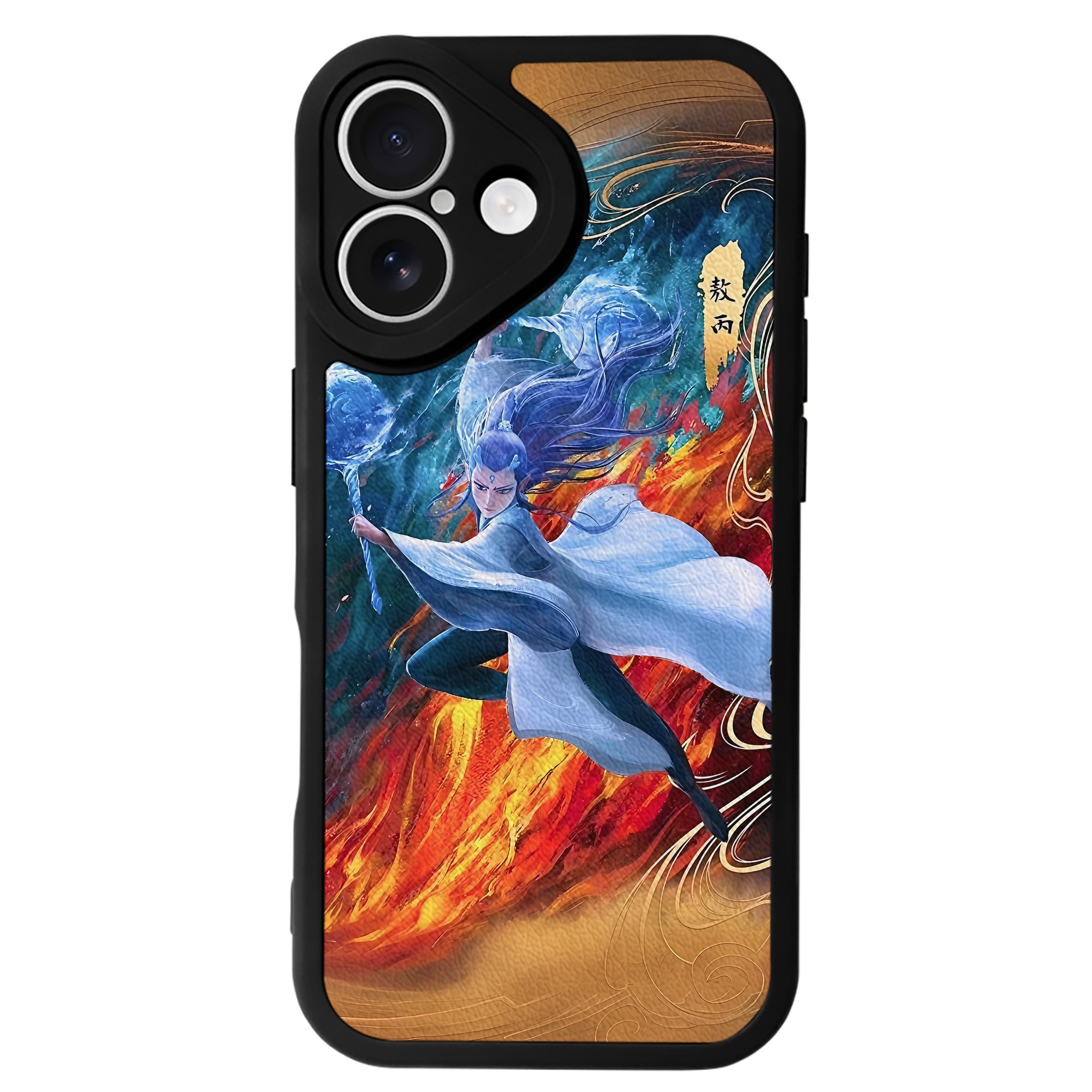 （画像用） Ne Zha 2 ナタ 魔童の大暴れ 【iPhone 16シリーズ対応】シリコンスマホケース（レザー調） 材質：シリコン